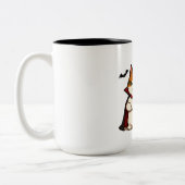 Grumpy Vampir Katze Halloween Zweifarbige Tasse (Links)