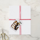Grumpy Vampir Katzen Halloween Geschenkanhänger (Mit Garn)