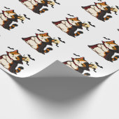 Grumpy Vampir Katzen Halloween Geschenkpapier (Ecke)