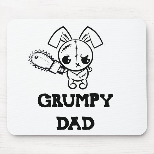 Grumpy Vater Grumpy Voodoo Bunny Vatersse Liebe Mousepad (Vorne)