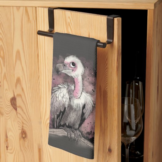 Grumpy Vulture Geschirrtuch (Drittel gefaltet)