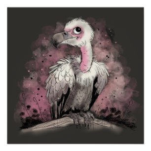 Grumpy Vulture Poster