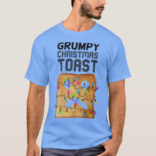 Grumpy Weihnachts Toast Brot Gesicht Weihnachten L T-Shirt