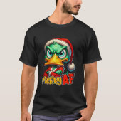 Grumpy Weihnachtsferde in Weihnachtsmannmütze Merr T-Shirt (Vorderseite)