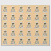 Grumpy Wet Owl Geschenkpapier (Flach)