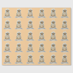 Grumpy Wet Owl Geschenkpapier