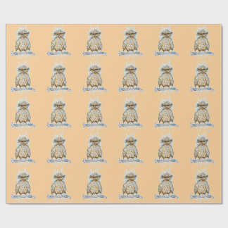 Grumpy Wet Owl Geschenkpapier