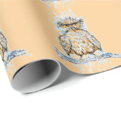 Grumpy Wet Owl Geschenkpapier (Rolleneckpunkt)