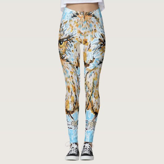 Grumpy Wet Owl Leggings (Vorderseite)