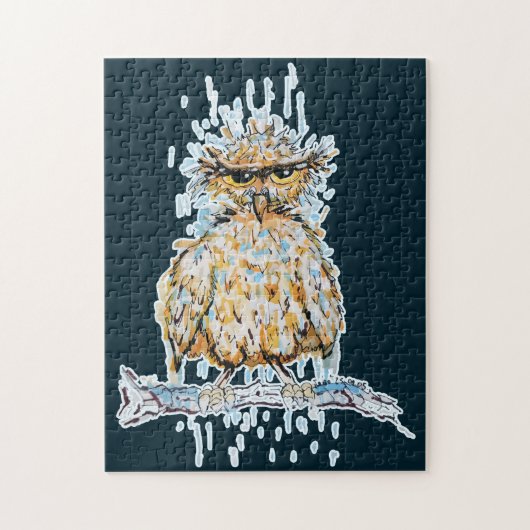 Grumpy Wet Owl Puzzle (Vertikal)