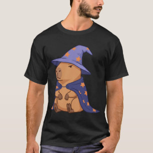 Grumpy Wizard Capybara mit Magic Cape und Hut T-Shirt
