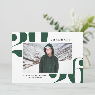 Grün 2026 Fette Typografie Foto Abschlussfeier Ankündigung