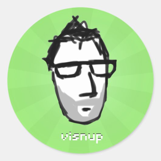 Grün 2 runder aufkleber (Vorderseite)