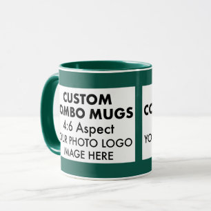 Grün 4:6 Landschaft 2 x Bilderrahmen Benutzerdefin Tasse