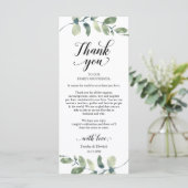 Grün, Abendessen Einstellung Danke Karte (Stehend Vorderseite)