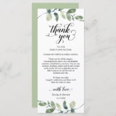 Grün, Abendessen Einstellung Danke Karte (Vorne/Hinten)