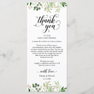 Grün, Abendessen Einstellung Danke Karte