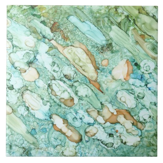 Grün abstrakt 21 fliese (Vorderseite)