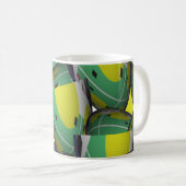 Grün Abstrakt 3 Kaffeetasse (VorderseiteRechts)