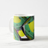 Grün Abstrakt 3 Kaffeetasse (Vorderseite Links)