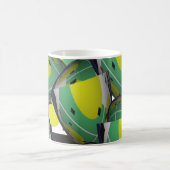 Grün Abstrakt 3 Kaffeetasse (Mittel)