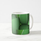 Grün Abstrakt Eins Kaffeetasse (VorderseiteRechts)