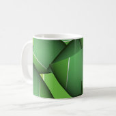 Grün Abstrakt Eins Kaffeetasse (Vorderseite Links)
