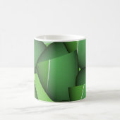 Grün Abstrakt Eins Kaffeetasse (Mittel)