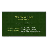 Grün Abstrakt Magnetische Visitenkarte (Vorderseite)