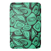 Grün, abstrakt, Retro Badematte (Vorderseite Vertikal)