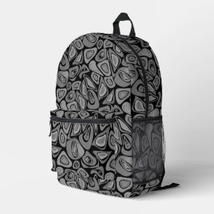 Grün, abstrakt, Retro Bedruckter Rucksack