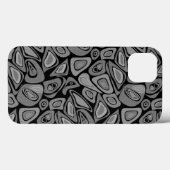 Grün, abstrakt, Retro Case-Mate iPhone Hülle (Rückseite (Horizontal))