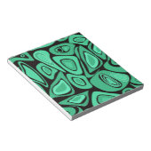 Grün, abstrakt, Retro Notizblock (angewinkelt)