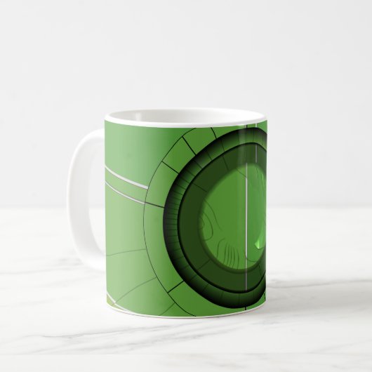 Grün Abstrakt Zwei Kaffeetasse (Vorderseite Links)