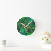 Grün als die Grasuhr Runde Wanduhr (Zuhause)