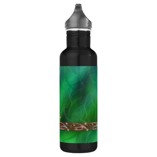 Grün als Gras Edelstahlflasche (Rechts)