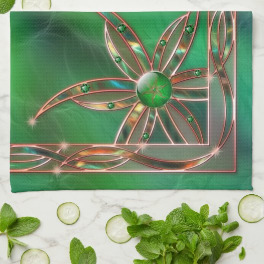 Grün als grasbedecktes Küchentuch (Gefaltet)