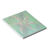 Grün als grasbedecktes Notepad Notizblock (angewinkelt)