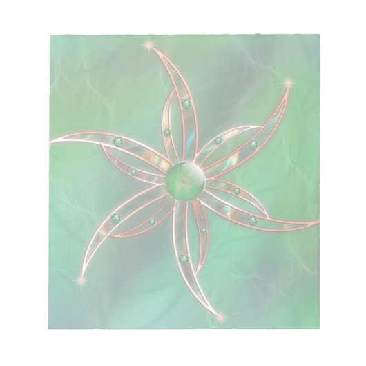 Grün als grasbedecktes Notepad Notizblock (Vorderseite)