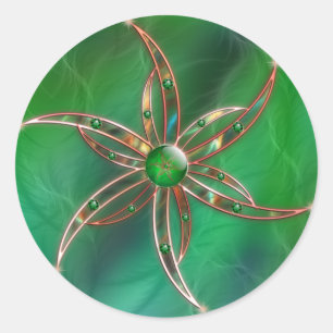 Grün als Graskleber Runder Aufkleber