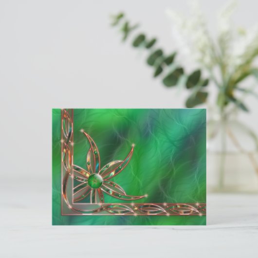 Grün als Graspostkarte Postkarte (Stehend Vorderseite)