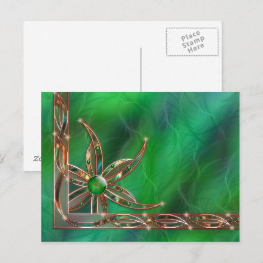 Grün als Graspostkarte Postkarte (Vorne/Hinten)