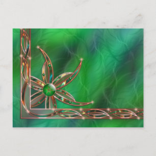 Grün als Graspostkarte Postkarte