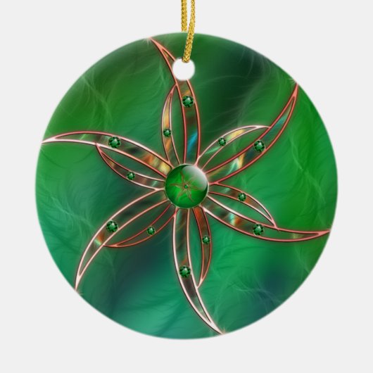 Grün als Grasschmuck Keramikornament (Vorne)