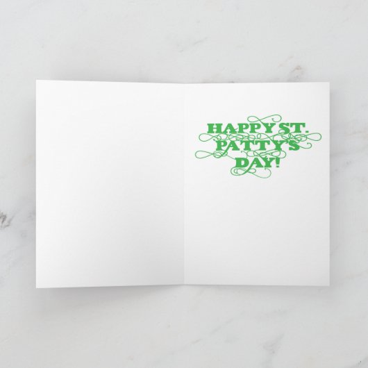 Grün am St. Patty's Day Frog Karte (Innenseite)