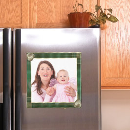 Grün antischer Rahmen Fügen Sie hier Ihr Foto hinz Magnet