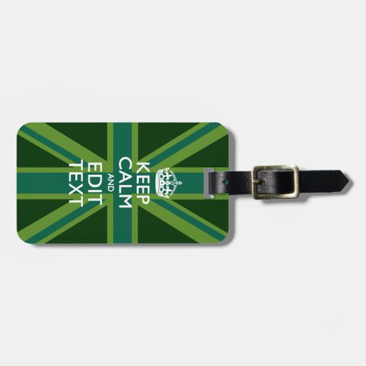 Grün Aquamarin Behalten Ruhe und erhalten Sie Ihre Gepäckanhänger (Vorderseite horizontal)