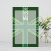 Grün Aquamarin Behalten Ruhe und lassen Sie Ihren Briefpapier (Stehend Vorderseite)