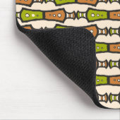 Grün, Aquamarin, Schwarz, Cremtribal: Mousepad (Ecke)