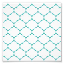 grün,aquamarin,weiß,morrocan,vierblättrig,muster,T